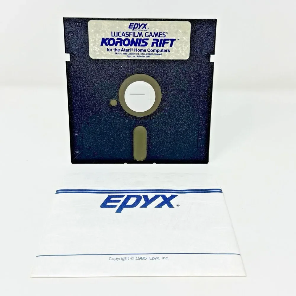 Koronis Rift Atari 400/800 Commodore 64/128 Lucasfilm Epyx Big Box CIB Tested